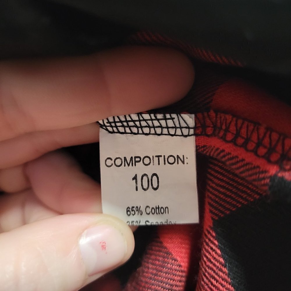 2 Piece SET Red And Black Checkerboard Lumberjack Overalls Skirt & Leggings SET - Picture 7 of 13